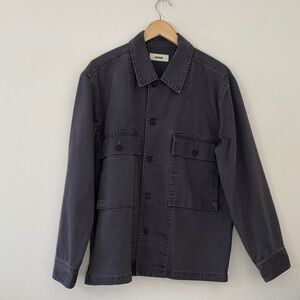 Buck Mason Gray Herringbone Twill Shirt Jacket Men’s M Cotton Fatigue Jacket